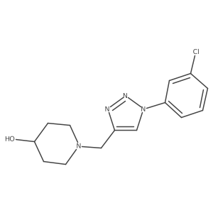 1-{[1-(3-chlorophenyl)-1H-1,2,3-triazol-4-yl]methyl}piperidin-4-ol Structure