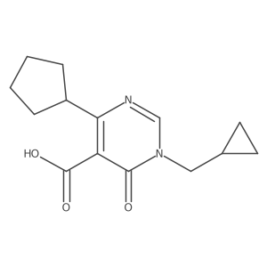 4-Cyclopentyl-1-(cyclopropylmethyl)-6-oxo-1,6-dihydropyrimidine-5-carboxylic acid Structure