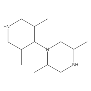 1-(3,5-Dimethylpiperidin-4-yl)-2,5-dimethylpiperazine结构式