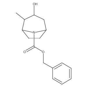 Benzyl 3-hydroxy-2-methyl-8-azabicyclo[3.2.1]octane-8-carboxylate结构式