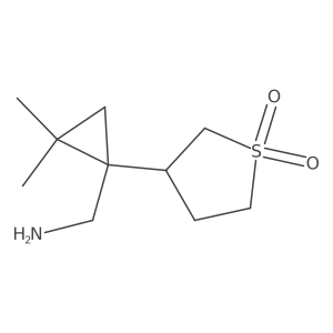 3-[1-(Aminomethyl)-2,2-dimethylcyclopropyl]-1lambda6-thiolane-1,1-dione结构式