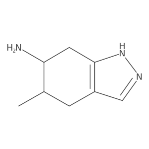 5-methyl-4,5,6,7-tetrahydro-1H-indazol-6-amine结构式