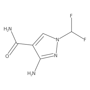 3-Amino-1-(difluoromethyl)-1H-pyrazole-4-carboxamide结构式