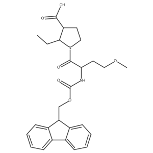 2-ethyl-1-[2-({[(9H-fluoren-9-yl)methoxy]carbonyl}amino)-4-methoxybutanoyl]pyrrolidine-3-carboxylic acid Structure