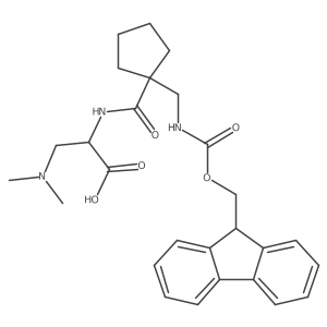 3-(dimethylamino)-2-({1-[({[(9H-fluoren-9-yl)methoxy]carbonyl}amino)methyl]cyclopentyl}formamido)propanoic acid Structure