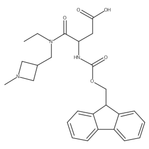 3-{ethyl[(1-methylazetidin-3-yl)methyl]carbamoyl}-3-({[(9H-fluoren-9-yl)methoxy]carbonyl}amino)propanoic acid结构式