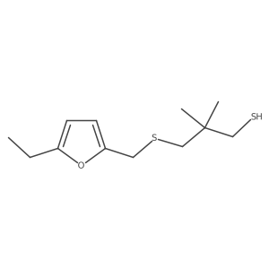 3-{[(5-Ethylfuran-2-yl)methyl]sulfanyl}-2,2-dimethylpropane-1-thiol Structure