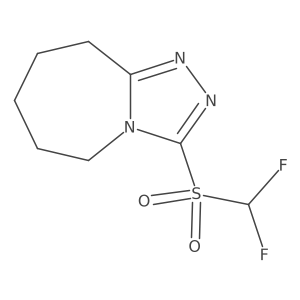 3-difluoromethanesulfonyl-5H,6H,7H,8H,9H-[1,2,4]triazolo[4,3-a]azepine Structure