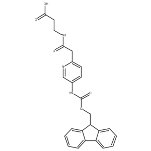 3-{2-[5-({[(9H-fluoren-9-yl)methoxy]carbonyl}amino)pyridin-2-yl]acetamido}propanoic acid结构式