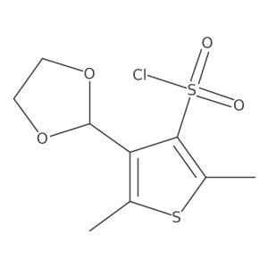 4-(1,3-Dioxolan-2-yl)-2,5-dimethylthiophene-3-sulfonyl chloride结构式