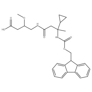 4-[3-cyclopropyl-3-({[(9H-fluoren-9-yl)methoxy]carbonyl}amino)butanamido]-3-methoxybutanoic acid Structure