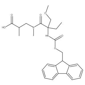 3-[2-({[(9H-fluoren-9-yl)methoxy]carbonyl}amino)-2-(methoxymethyl)-N-methylbutanamido]-2-methylpropanoic acid结构式