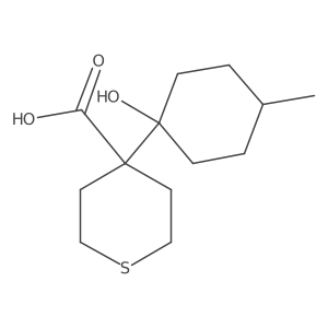 4-(1-Hydroxy-4-methylcyclohexyl)thiane-4-carboxylic acid Structure