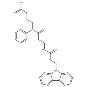 4-[3-({[(9H-fluoren-9-yl)methoxy]carbonyl}amino)-N-phenylpropanamido]butanoic acid Structure