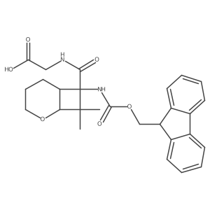 2-{[7-({[(9H-fluoren-9-yl)methoxy]carbonyl}amino)-8,8-dimethyl-2-oxabicyclo[4.2.0]octan-7-yl]formamido}acetic acid结构式