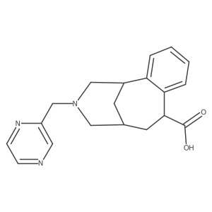 (1S,5R)-3-(Pyrazin-2-ylmethyl)-2,3,4,5,6,7-hexahydro-1h-1,5-methano-3-benzazonine-7-carboxylic acid Structure