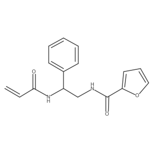 N-{2-[(furan-2-yl)formamido]-1-phenylethyl}prop-2-enamide结构式