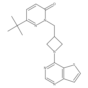 6-Tert-butyl-2-[(1-{thieno[3,2-d]pyrimidin-4-yl}azetidin-3-yl)methyl]-2,3-dihydropyridazin-3-one Structure