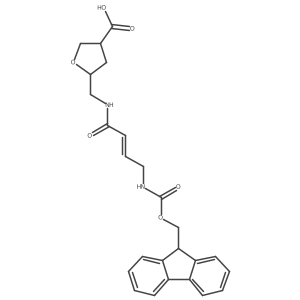 rac-(3R,5R)-5-{[4-({[(9H-fluoren-9-yl)methoxy]carbonyl}amino)but-2-enamido]methyl}oxolane-3-carboxylic acid Structure