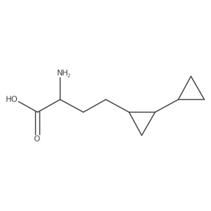 rac-2-amino-4-[(1R,2R)-2-cyclopropylcyclopropyl]butanoic acid结构式
