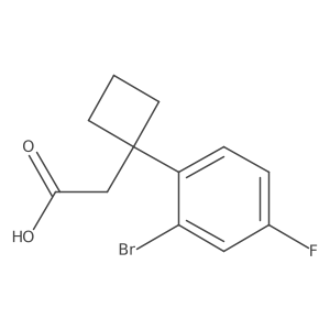 2-[1-(2-Bromo-4-fluorophenyl)cyclobutyl]acetic acid Structure