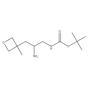 tert-butyl N-[2-amino-3-(3-methyloxetan-3-yl)propyl]carbamate结构式
