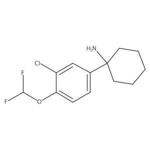 1-[3-Chloro-4-(difluoromethoxy)phenyl]cyclohexan-1-amine结构式