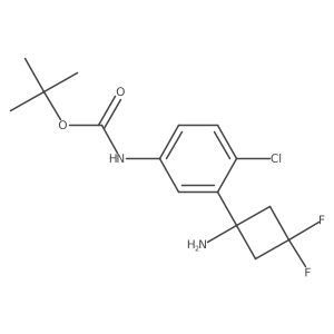 tert-butyl N-[3-(1-amino-3,3-difluorocyclobutyl)-4-chlorophenyl]carbamate Structure