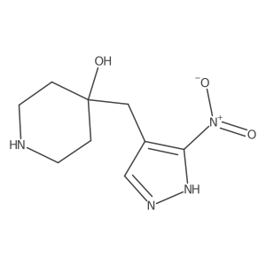 4-[(3-nitro-1H-pyrazol-4-yl)methyl]piperidin-4-ol结构式