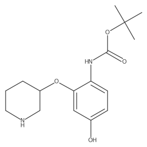 tert-butyl N-[4-hydroxy-2-(piperidin-3-yloxy)phenyl]carbamate Structure