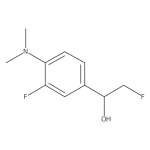 1-[4-(Dimethylamino)-3-fluorophenyl]-2-fluoroethan-1-ol Structure
