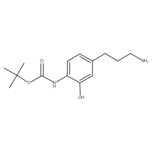 tert-butyl N-[4-(3-aminopropyl)-2-hydroxyphenyl]carbamate Structure