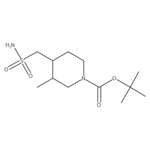 Tert-butyl 3-methyl-4-(sulfamoylmethyl)piperidine-1-carboxylate结构式