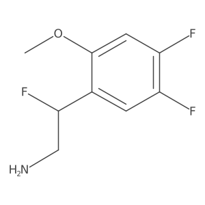2-(4,5-Difluoro-2-methoxyphenyl)-2-fluoroethan-1-amine结构式