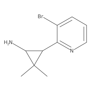 3-(3-Bromopyridin-2-yl)-2,2-dimethylcyclopropan-1-amine结构式