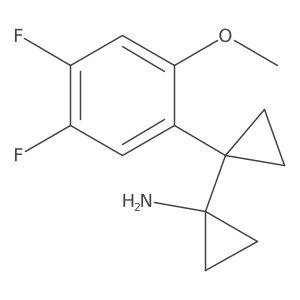 1-[1-(4,5-Difluoro-2-methoxyphenyl)cyclopropyl]cyclopropan-1-amine Structure