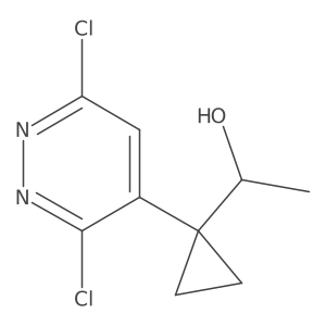 1-[1-(3,6-Dichloropyridazin-4-yl)cyclopropyl]ethan-1-ol结构式