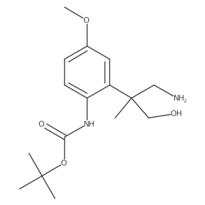 tert-butyl N-[2-(1-amino-3-hydroxy-2-methylpropan-2-yl)-4-methoxyphenyl]carbamate Structure