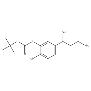 tert-butyl N-[5-(3-amino-1-hydroxypropyl)-2-chlorophenyl]carbamate Structure