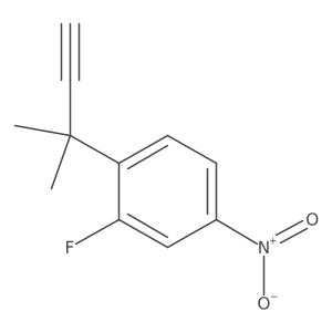 2-Fluoro-1-(2-methylbut-3-yn-2-yl)-4-nitrobenzene结构式