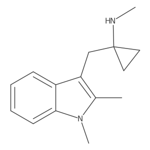 1-[(1,2-dimethyl-1H-indol-3-yl)methyl]-N-methylcyclopropan-1-amine Structure
