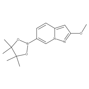2-Methoxy-6-(4,4,5,5-tetramethyl-1,3,2-dioxaborolan-2-yl)pyrazolo[1,5-a]pyridine结构式