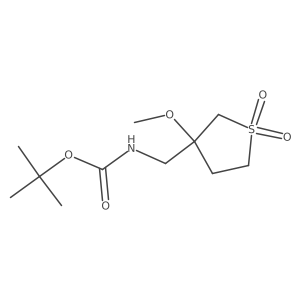 tert-butyl N-[(3-methoxy-1,1-dioxo-1lambda6-thiolan-3-yl)methyl]carbamate Structure