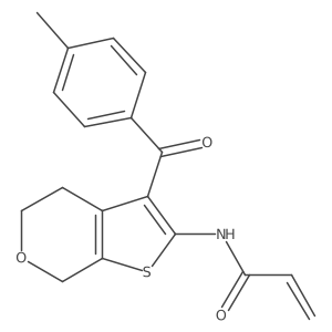 N-[3-(4-methylbenzoyl)-4H,5H,7H-thieno[2,3-c]pyran-2-yl]prop-2-enamide结构式