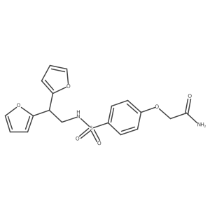 2-(4-{[2,2-Bis(furan-2-yl)ethyl]sulfamoyl}phenoxy)acetamide结构式