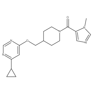 4-cyclopropyl-6-{[1-(1-methyl-1H-imidazole-5-carbonyl)piperidin-4-yl]methoxy}pyrimidine Structure