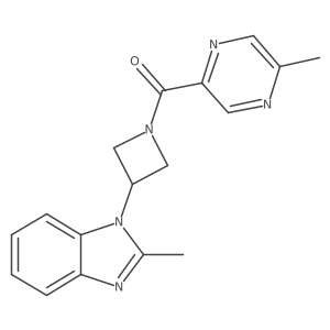 2-methyl-1-[1-(5-methylpyrazine-2-carbonyl)azetidin-3-yl]-1H-1,3-benzodiazole Structure