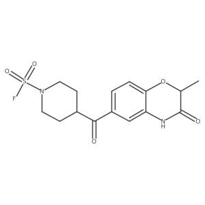 4-(2-Methyl-3-oxo-4H-1,4-benzoxazine-6-carbonyl)piperidine-1-sulfonyl fluoride结构式