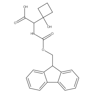 2-(9H-Fluoren-9-ylmethoxycarbonylamino)-2-(1-hydroxycyclobutyl)acetic acid结构式