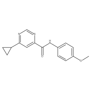 6-Cyclopropyl-N-(4-methoxyphenyl)pyrimidine-4-carboxamide Structure